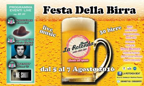 FESTA DELLA BIRRA alla Rotonda Beat fra Musica Live e Buon cibo!