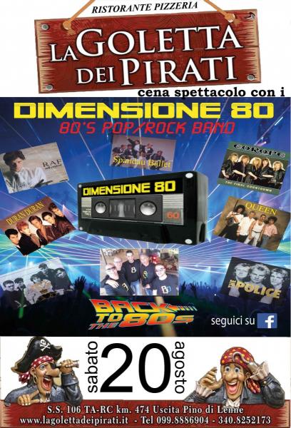 cena piratesca con i Dimensione 80 live