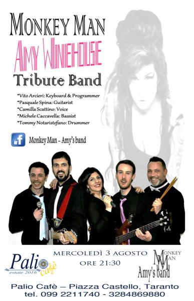 Monkey Man – Amy Winehouse Tribute Band al Palio Cafe'