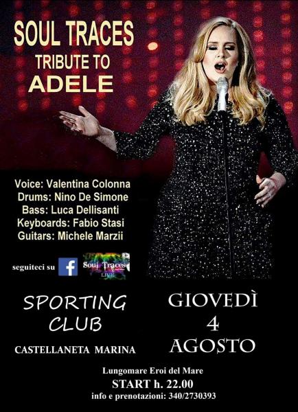 Soul Traces Tribute to ADELE allo Sporting Club Castellaneta Marina