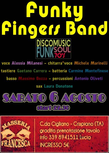 Funky Fingers Band DiscoRock70 live Masseria Francesca Crispiano (TA)
