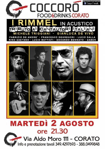 Tributo ai cantautori italiani: Lucio Dalla, Rino gaetano, Bennato, Lucio Battisti, De Gregori, De Andrè