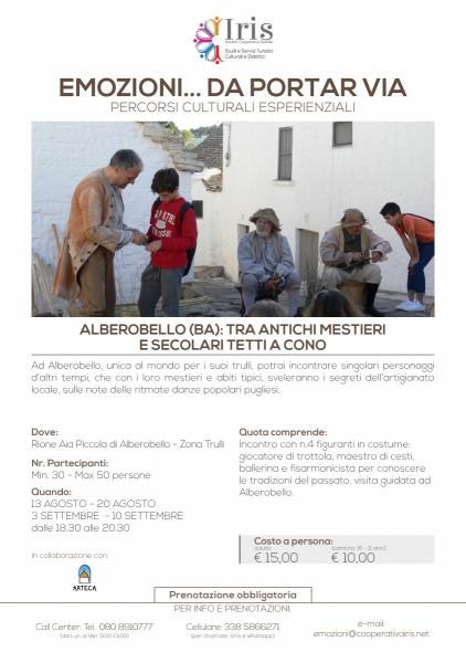 Alberobello, tra antichi mestieri e secolari tetti a cono