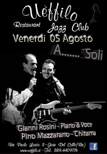 La show musicale di Gianni Rosini e Pino Mazzarano per il Ueffilo Live Night
