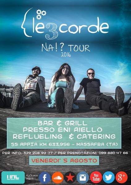 Concerto live "Le tre corde" apericena & cocktail - mostra di pittura a cura dell'artista Giuseppe Di Serio