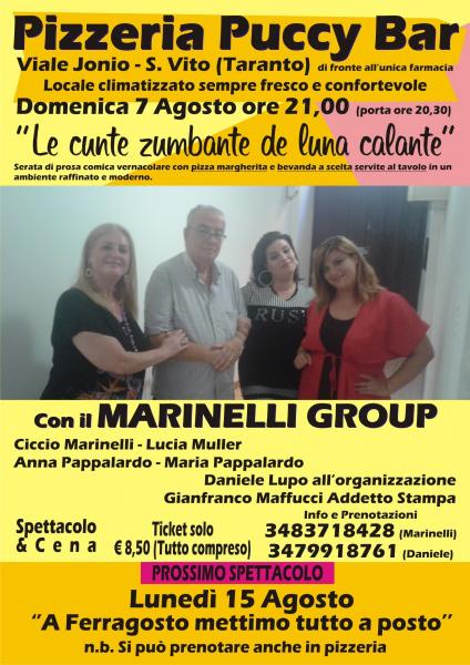 Marinelli:Grande spettacolo di cabaret in Pizzeria