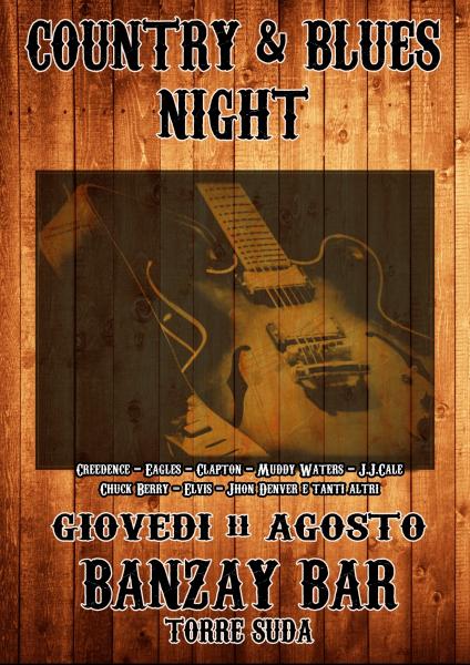 Country e Blues Night al Banzay Bar a torre suda