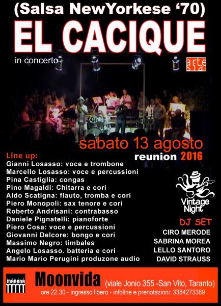 El Cacique in concerto (salsa NewYorkese '70) + Vintage Night dj set
