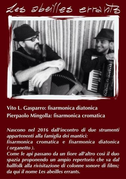 Les abeilles errantes live al Ristorante Pizzeria Oasi a Cozze (BA)