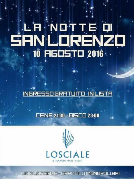 Merc 10 Agosto - Lido Losciale - La notte delle Stelle