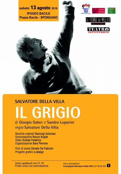Il Grigio di Giorgio Gaber e Sandro Luporini - Teatro Sotterraneo