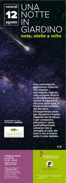 Una Notte in Giardino: note, stelle e mito