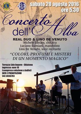 CONCERTO DELL’ALBA "Colori, profumi e misteri di un momento magico" REAL DUO & LINO DE VENUTO
