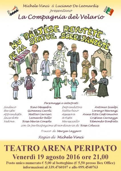 La commedia della Compagnia del Velario in scena nella Villa Peripato