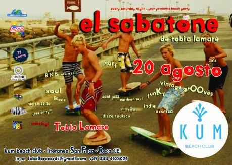 El Sabatone de Tobia Lamare al KUM Beach Club