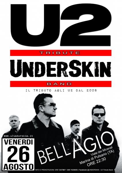 UNDERSKIN - U2 Tribute Band, LIVE at "BellAgio", Marina di Pulsano (TA)
