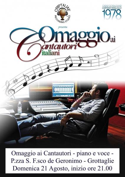 Omaggio ai Cantautori pianoforte e voce / tour 2016