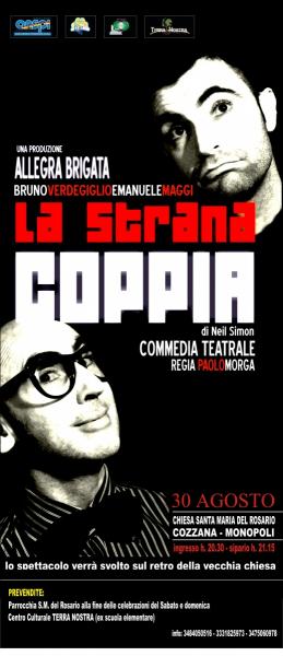 LA STRANA COPPIA - commedia teatrale di Neil Simon - regia Paolo Morga - una produzione Allegra Brigata