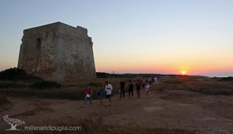 A piedi a Torre Pozzelle fino al tramonto