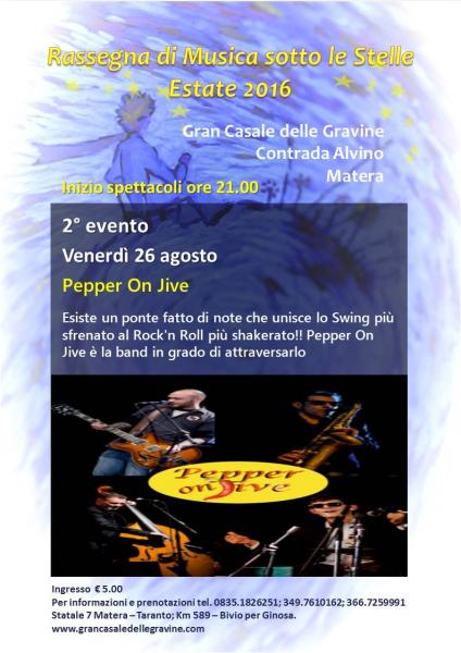 Swing and Rock'n Roll con "Pepper on Jive"