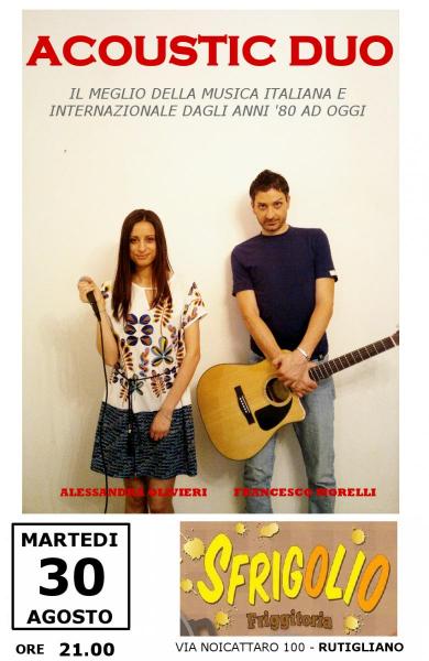 Acoustic Duo dal vivo a Sfrigolio Friggitoria