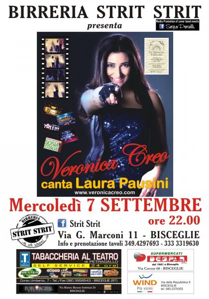 Veronica Creo Canta Laura Pausini Allo Strit Strit Bisceglie