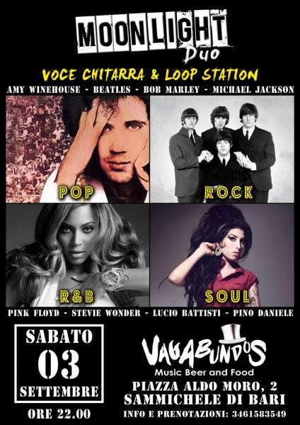 Moonlight Duo: Voce, Chitarra & Loop Station - Tributo alla musica italiana e internazionale