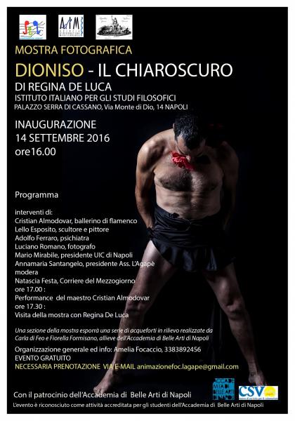 Mostra Fotografica "DIONISO:IL CHIAROSCURO" di Regina De Luca