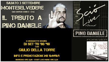 Tributo a Pino Daniele (Sciò Live Band) e dj set Giulio Della Torre