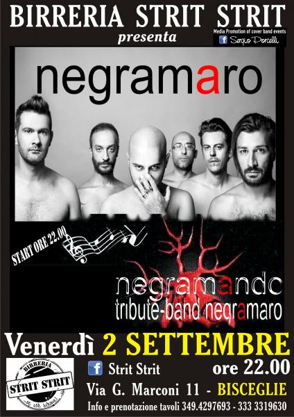 Negramando Tribute Band Negramaro allo Strit Strit Bisceglie