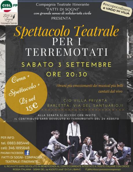 Spettacolo Teatrale per i terremotati