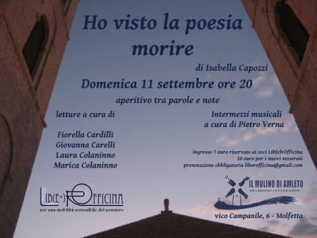 Ho visto la poesia morire - un aperitivo tra parole e note