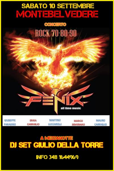 Concerto rock Fenix e dj set Giulio Della Torre