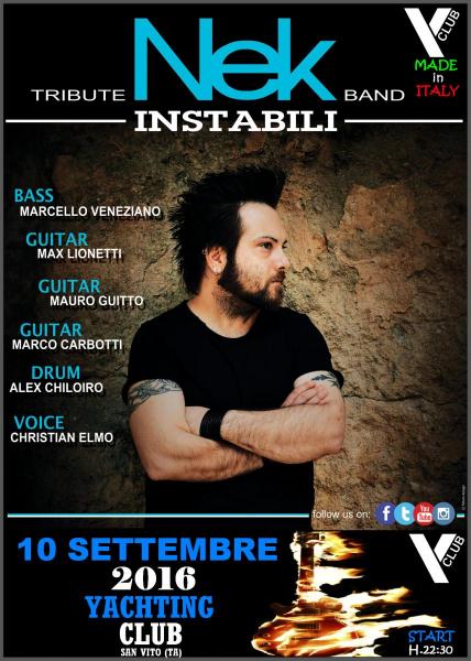 Instabili Nek Tribute Band "Prima di parlare live summer 2016"