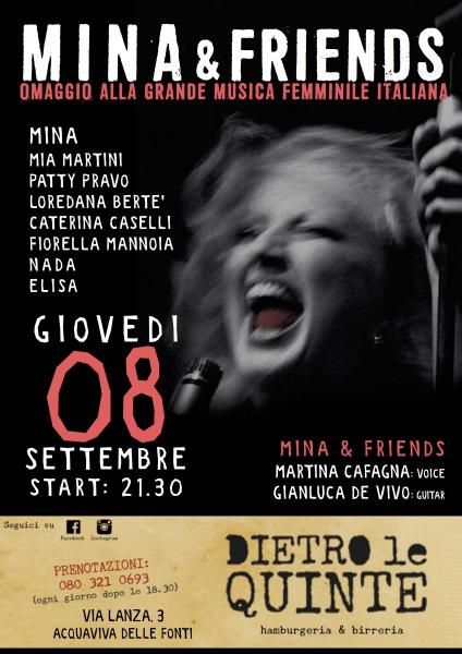 Mina & Friends: Omaggio a Mina e alla grande musica femminile al Dietro le quinte Pub