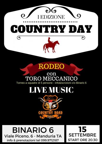 COUNTRY DAY - RODEO Toro Meccanico & live music with COUNTRY ROAD