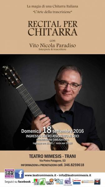 RECITAL PER CHITARRA con Vito Nicola Paradiso