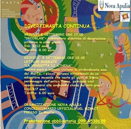 LE LETTURE ANIMATE del DIVERTIMARTA: LA VENDETTA DI ATHENA