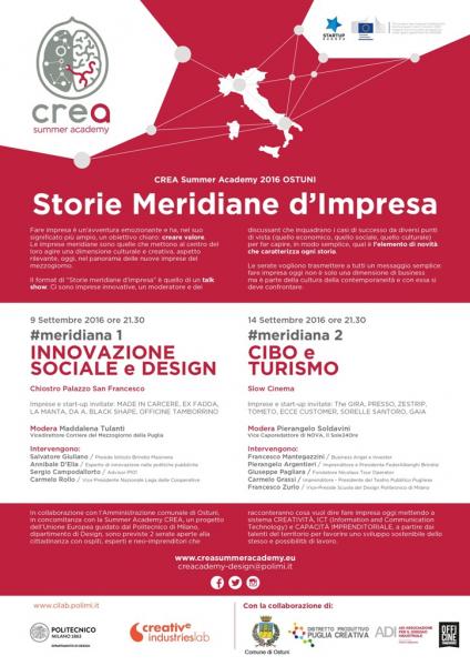 Summer Academy di CREA: “Storie meridiane d’impresa”