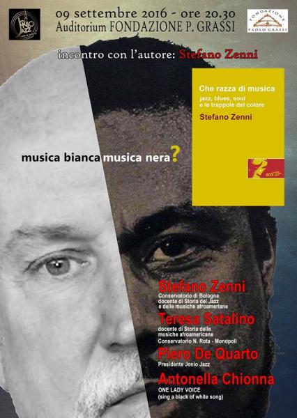 Conferenza - Presentazione libro di Stefano Zenni  " Che razza di Musica  - jazz,blues,soul e le trappole del colore "