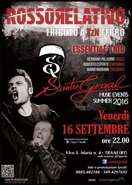 ROSSO Relativo tributo a TZN FERRO essential trio al SANTO GRAAL