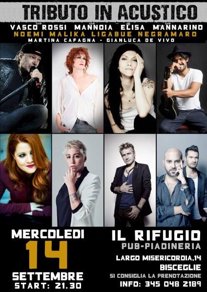 Tributo in acustico alla grande musica pop italiana e non solo