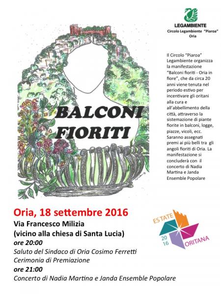 Balconi Fioriti - Oria in Fiore