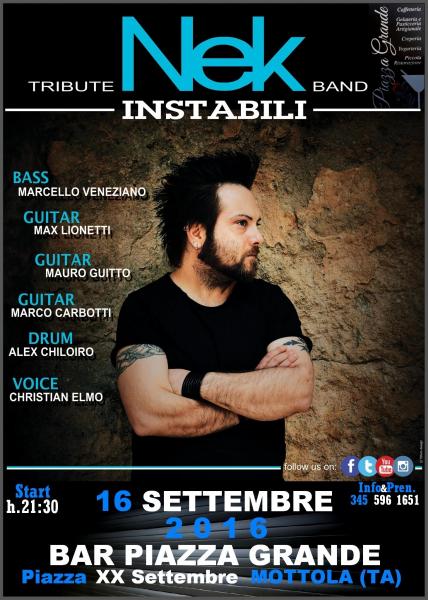 INSTABILI Nek TRIBUTE BAND "Prima di Parlare Live 2016"