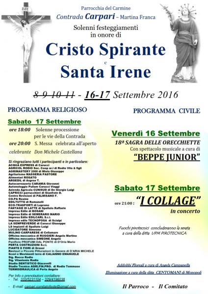 Festeggiamenti Contrada Carpari - Martina Franca