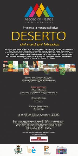 MOSTRA COLLETTIVA  “Deserto del nord del Messico”  della Asociación Plastica de Monterrey, Nuevo Leon, México