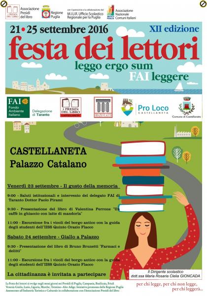 Festa dei Lettori 2016 nel Palazzo Baronale di Castellaneta