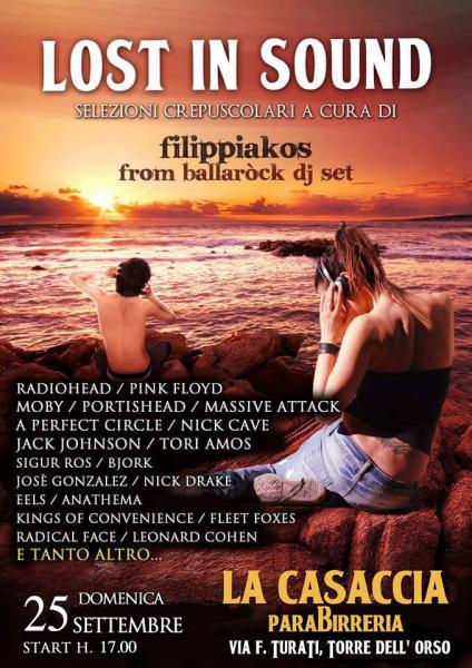 Filippiakos (from Ballaròck) in Lost In Sound alla Casaccia di Torre dell'Orso, domenica 25 settembre