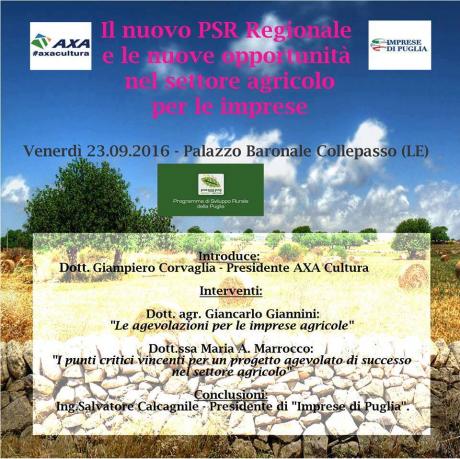 A Collepasso un incontro sul nuovo PSR regionale