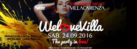 Sab 24 settembre - Villa Carenza ( Monopoli ) Ingresso Lista Puglia